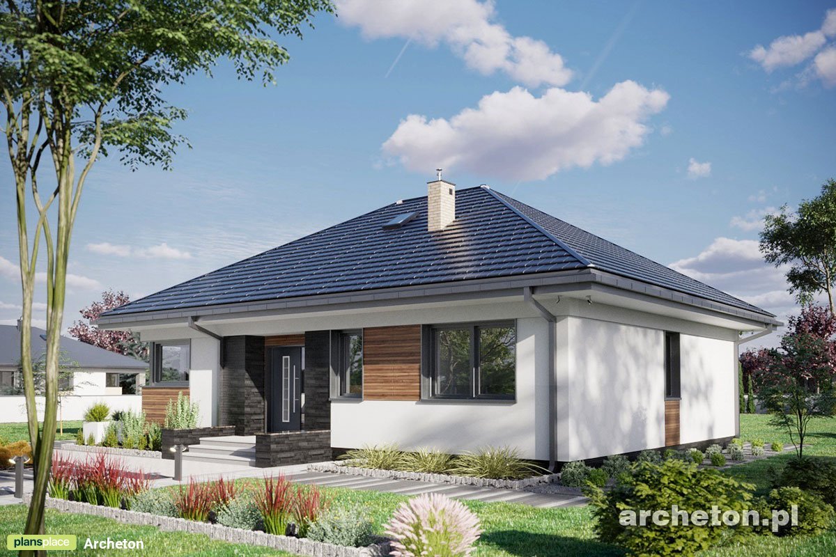 Eingeschossiges Haus im Europäischen Stil mit Walmdach - 42190R