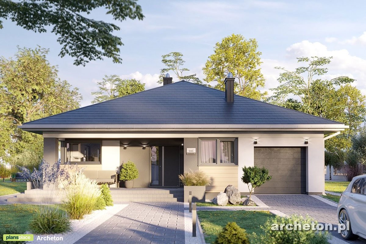 Moderner Bungalow mit Walmdach, Garage und 4 Schlafzimmern - 57679R - 3