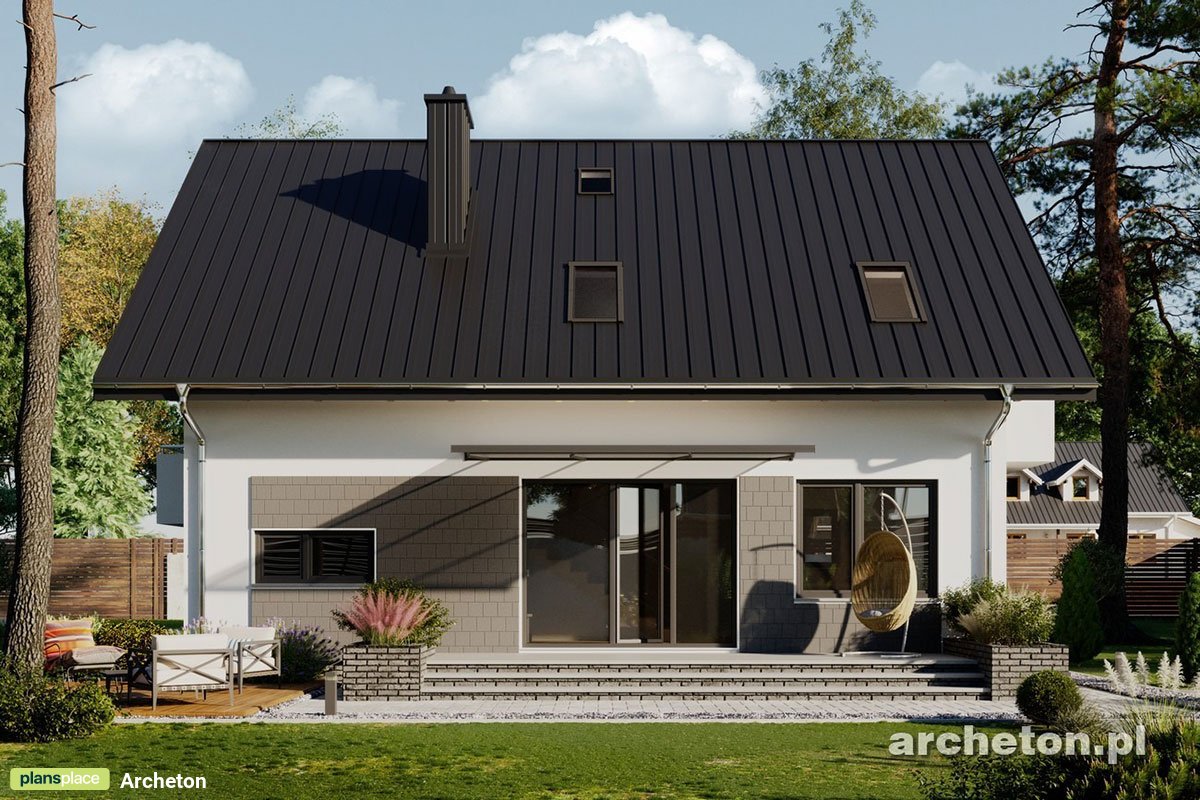 1,5-geschossiges Haus mit Dachgeschoss und integrierten Garage - 49303R