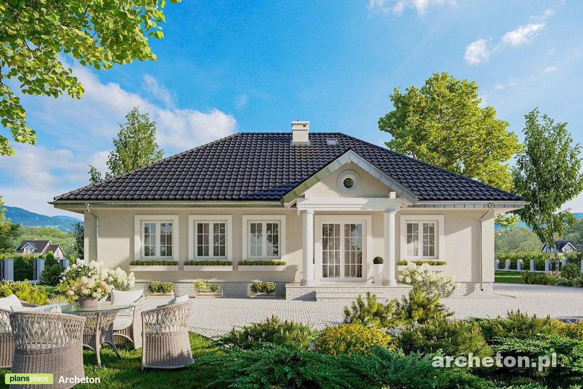 Haus Grundriss mit 4 Zimmern und großen Wohnzimmer - 62404R - 3