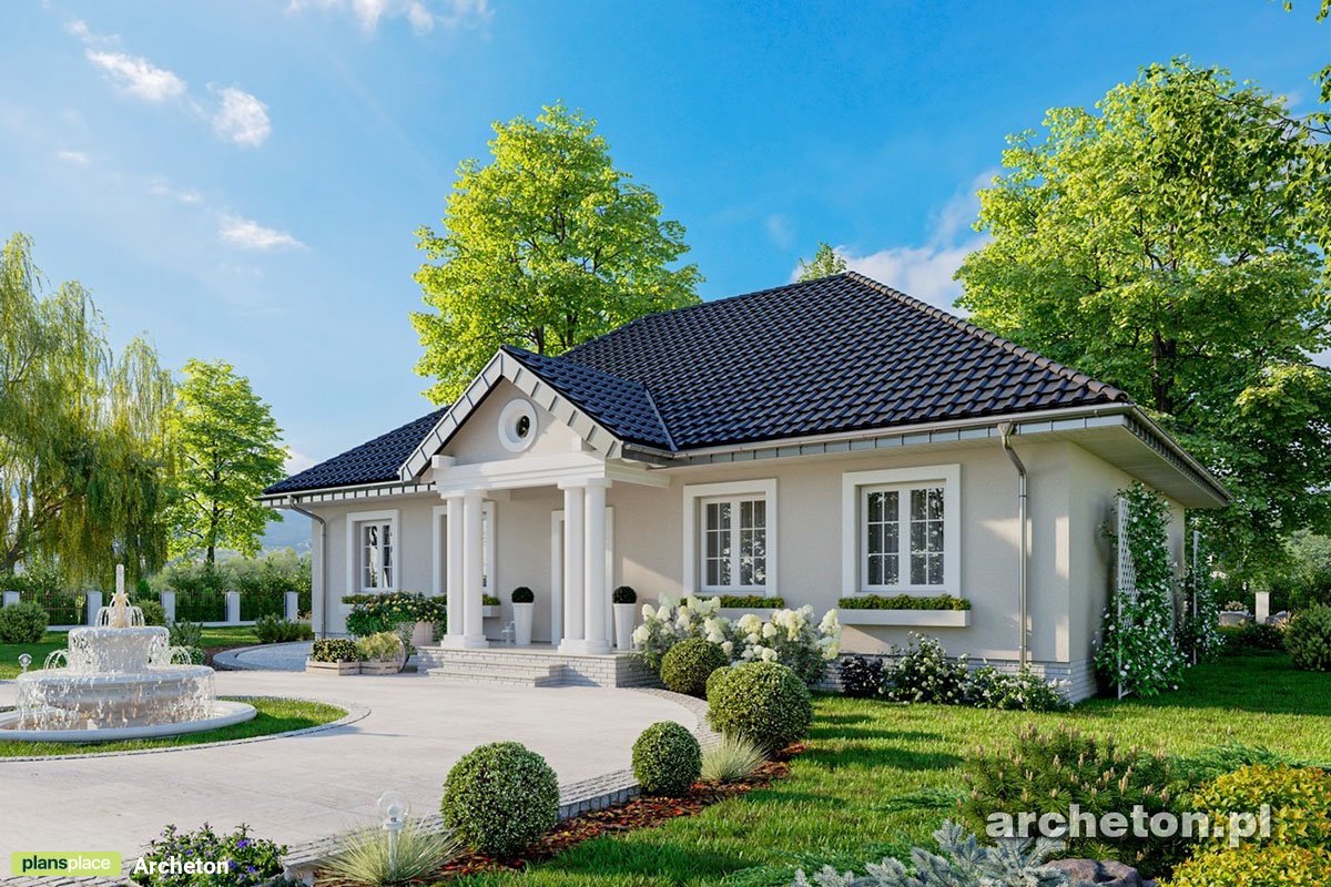 Haus Grundriss mit 4 Zimmern und großen Wohnzimmer - 62404R - 2