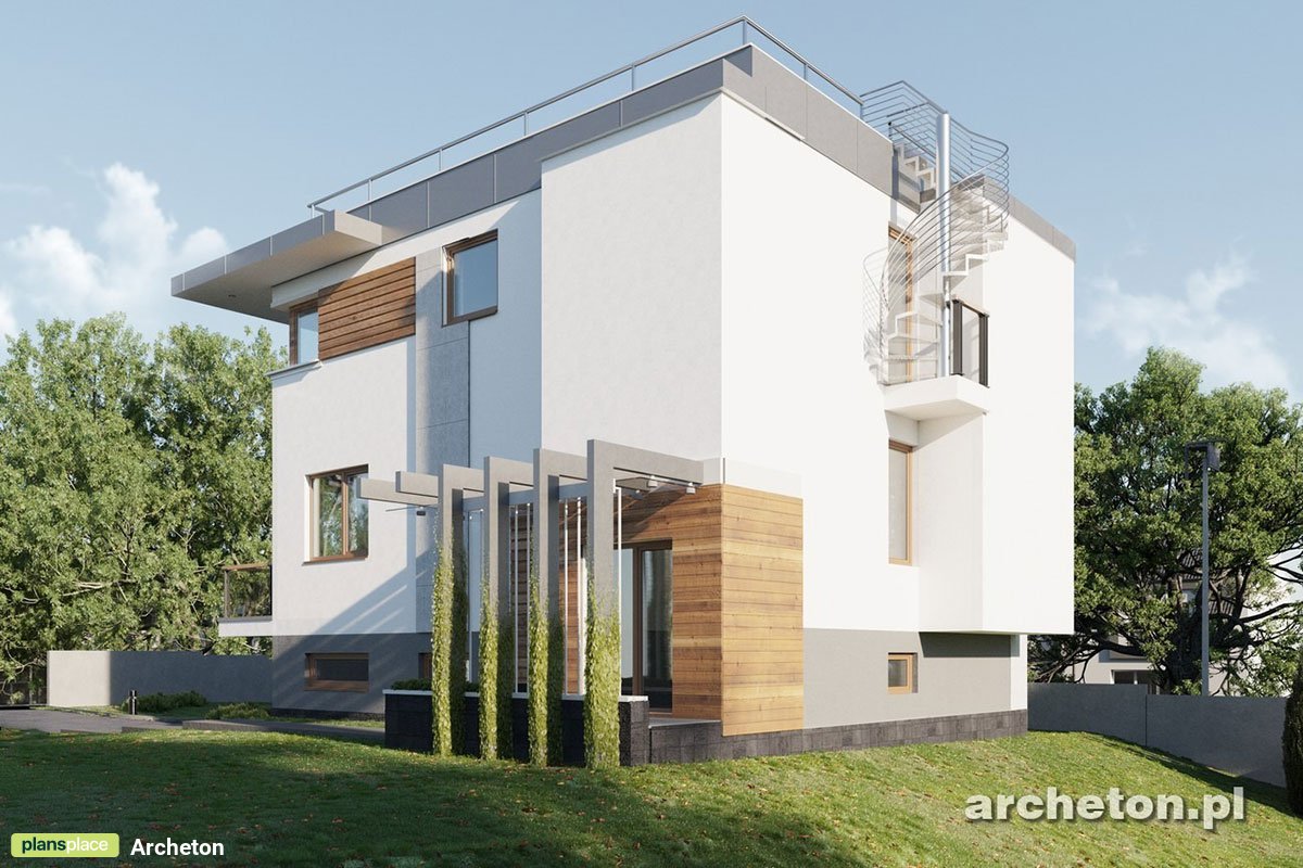 Moderne Bauhausvilla mit Flachdach, Tiefgarage und Wohnküche - 77478R - 3
