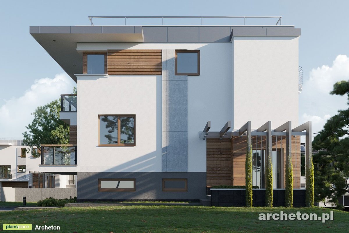 Moderne Bauhausvilla mit Flachdach, Tiefgarage und Wohnküche - 77478R - 2