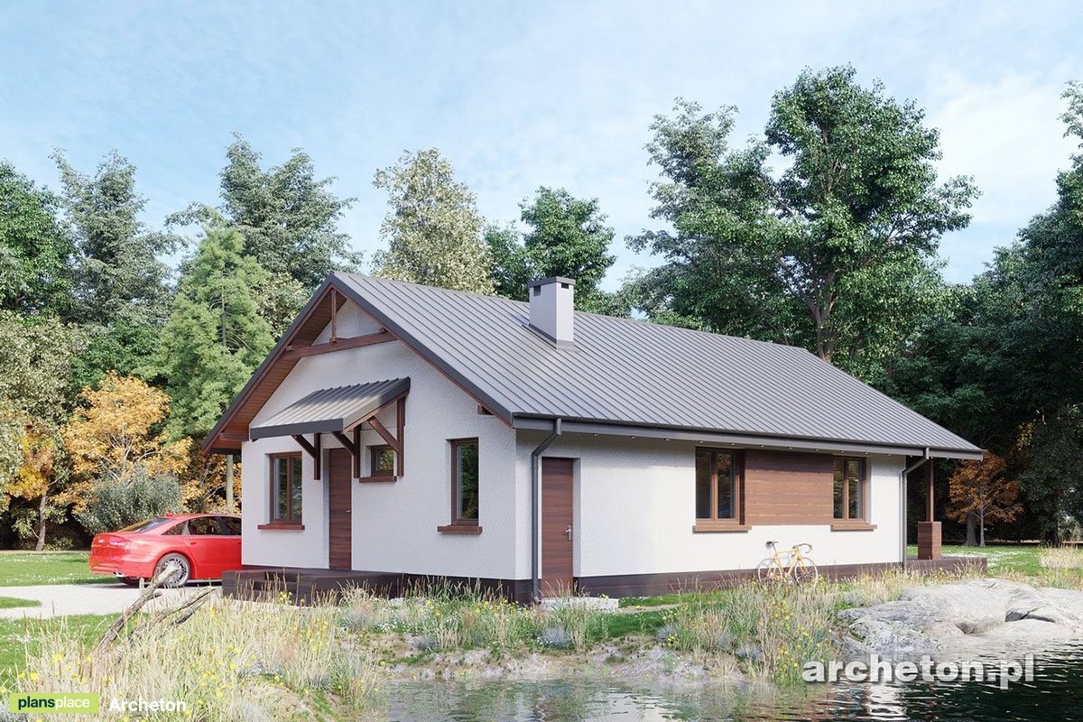 Eingeschossiges Haus im Chalet-Stil mit 2 Zimmern und Veranda - 29343R