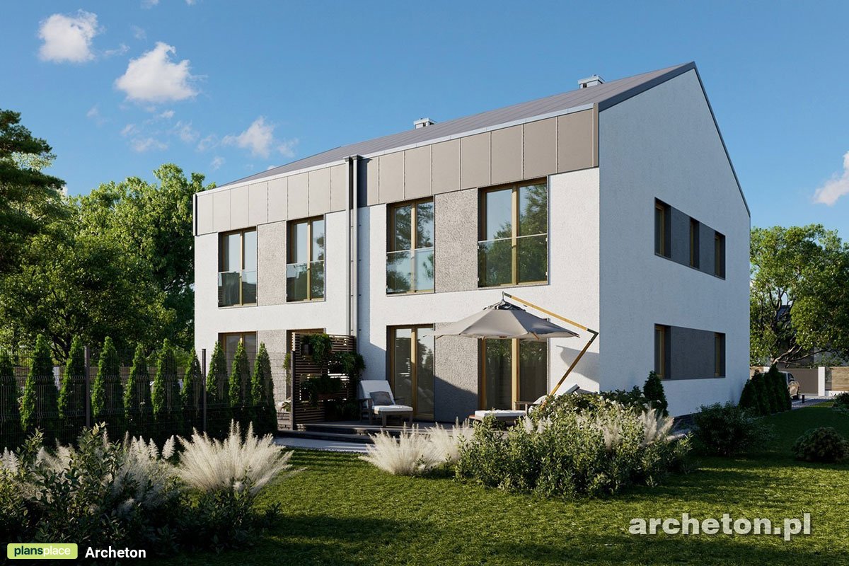 Zweifamilienhaus im Scheunenstil mit Satteldach und Garage  - 95454R