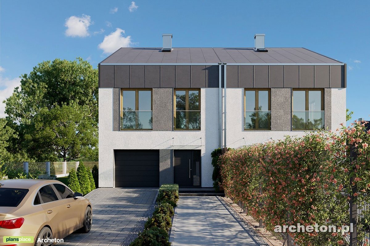 Zweifamilienhaus im Scheunenstil mit Satteldach und Garage  - 95454R - 2