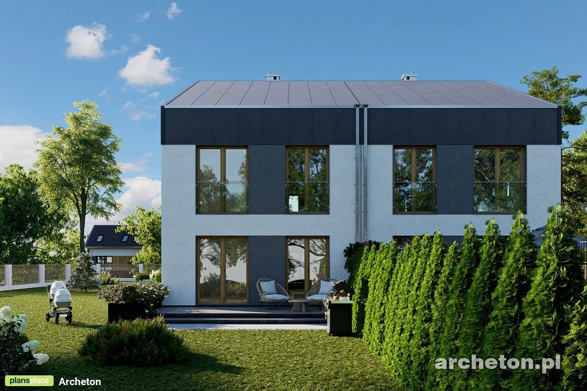 Zweifamilienhaus im Scheunenstil mit Satteldach und Garage  - 95454R