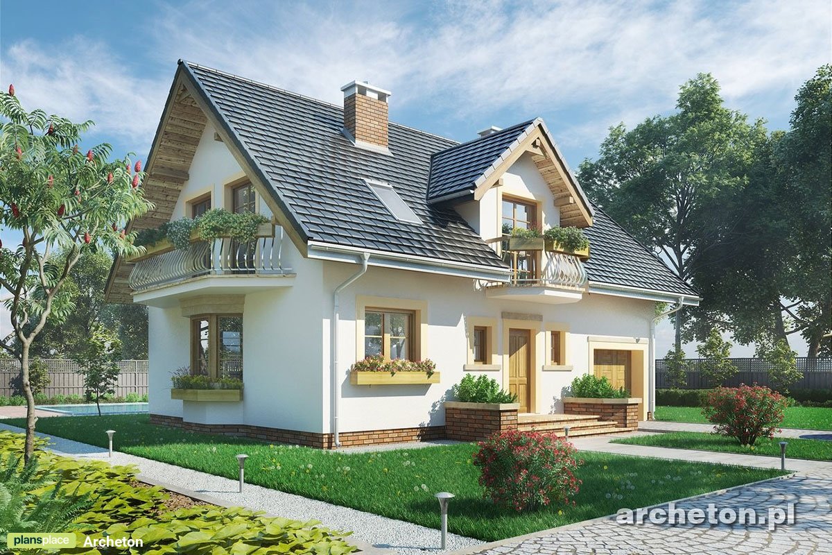 Einfamilienhaus Grundriss mit klassischen Satteldach und Gaube - 52907R