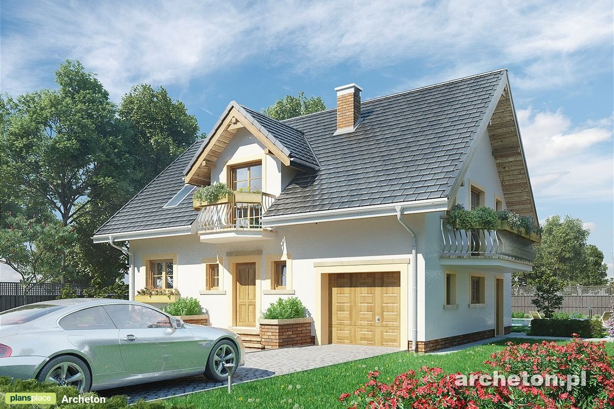 Einfamilienhaus Grundriss mit klassischen Satteldach und Gaube - 52907R