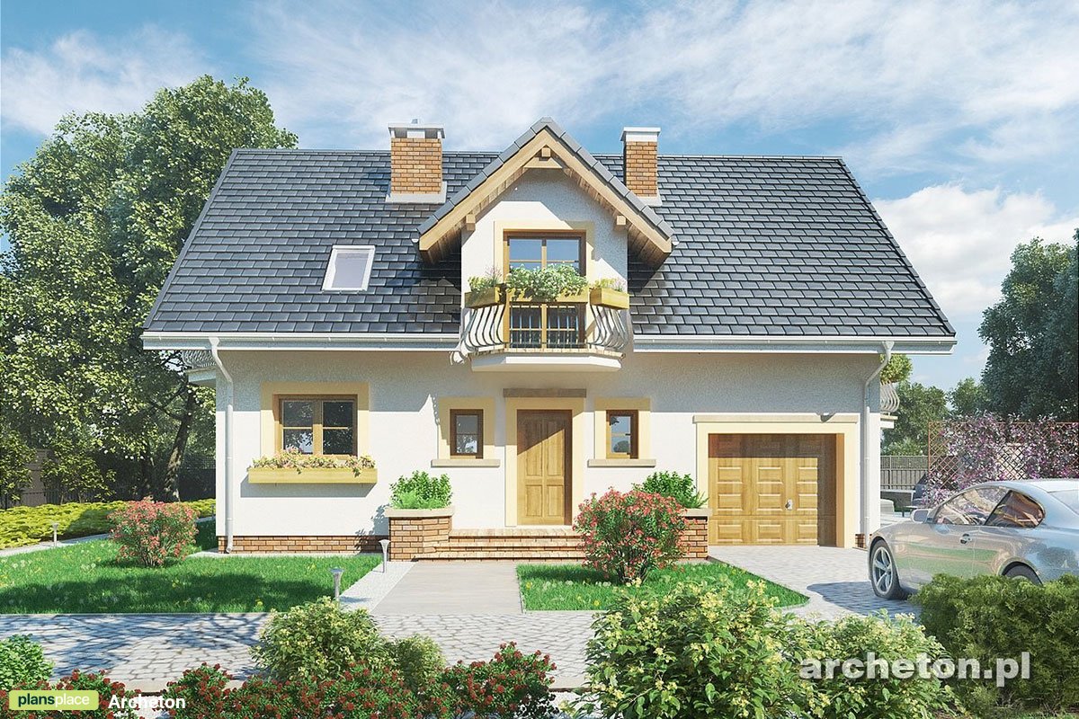 Einfamilienhaus Grundriss mit klassischen Satteldach und Gaube - 52907R