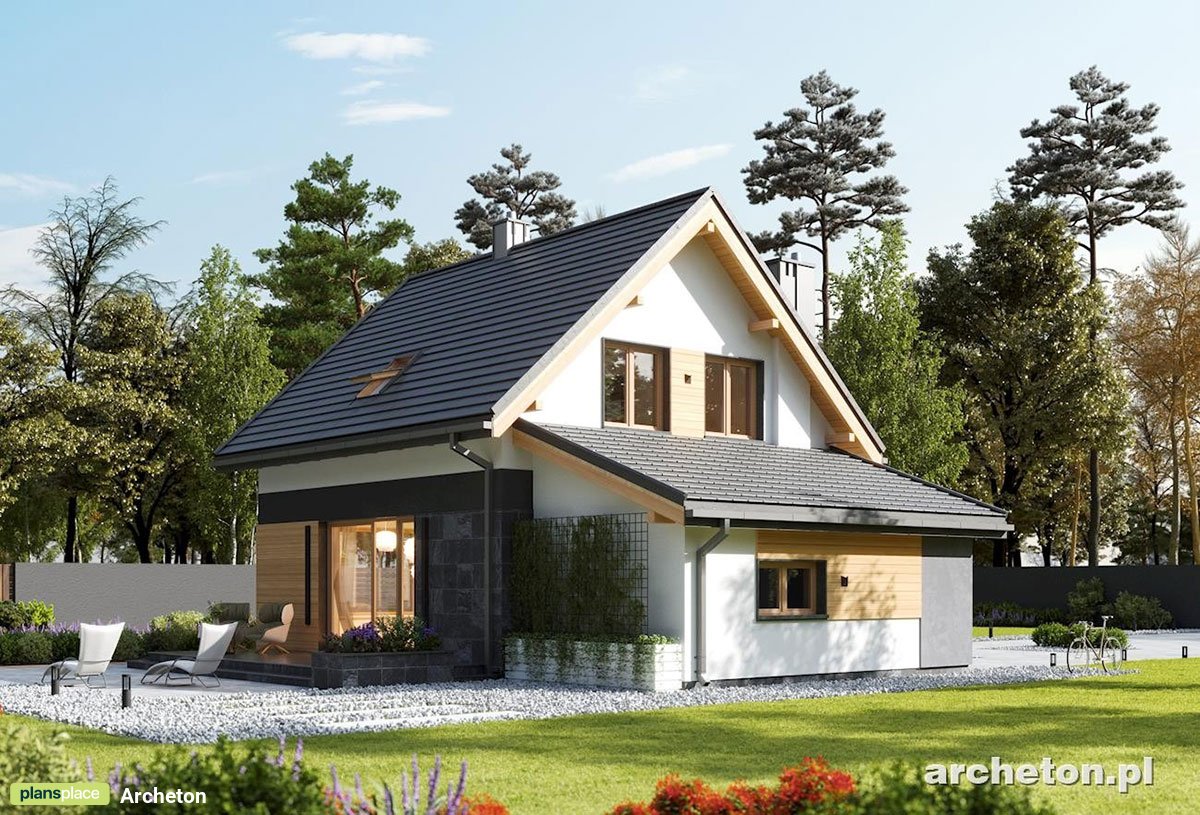Kleines Haus mit klassischen Satteldach und 3 Zimmern - 46417R