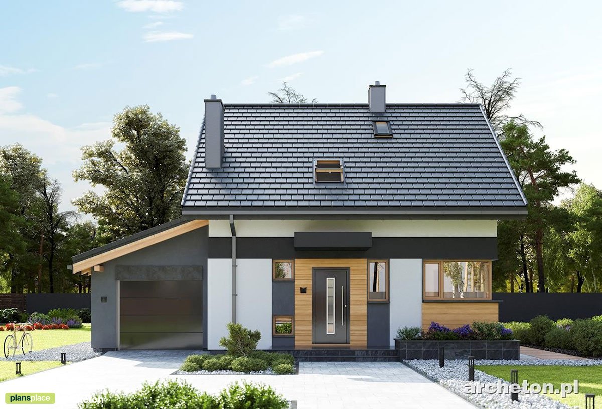 Kleines Haus mit klassischen Satteldach und 3 Zimmern - 46417R
