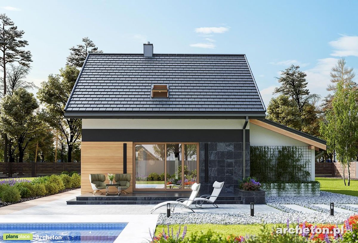 Kleines Haus mit klassischen Satteldach und 3 Zimmern - 46417R