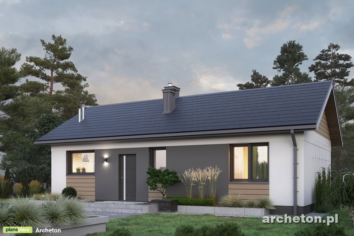 Eingeschossiges Kleines Haus mit Satteldach und 3 Schlafzimmern - 14647R
