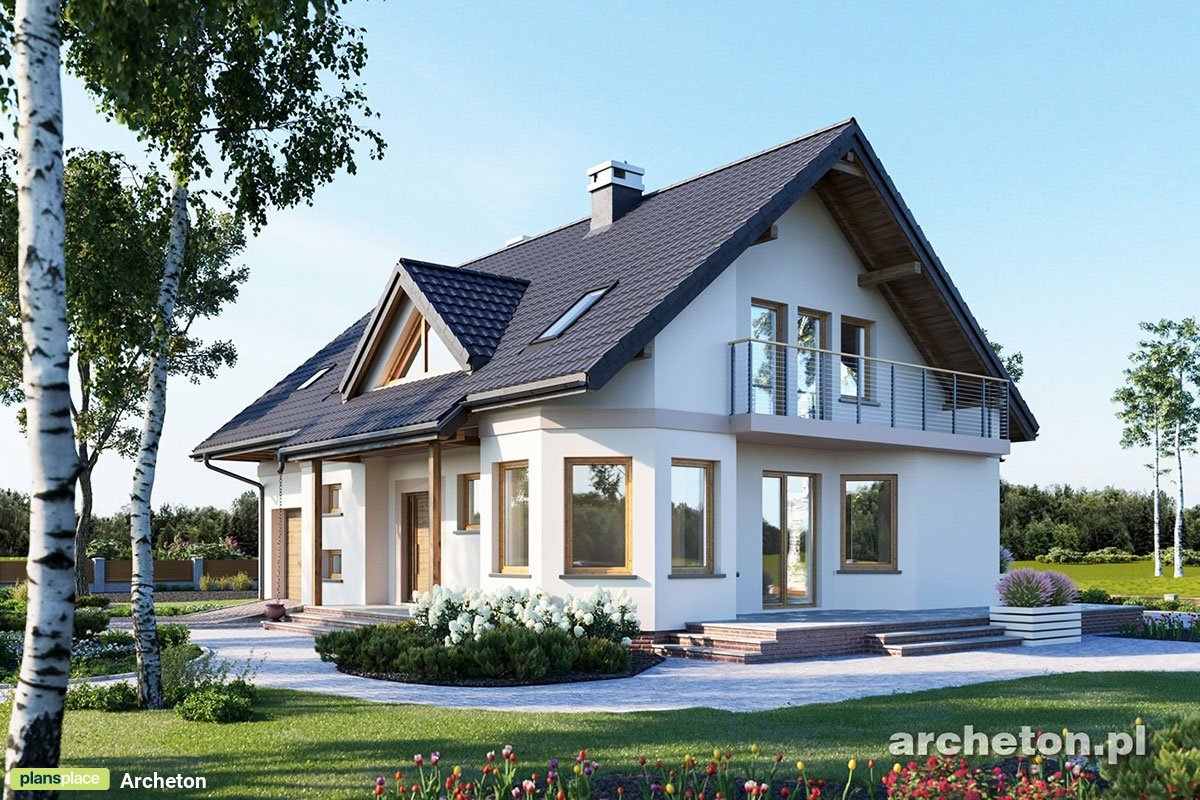 Familienhaus Grundriss mit großen Küche mit Erker und Garage - 39182R
