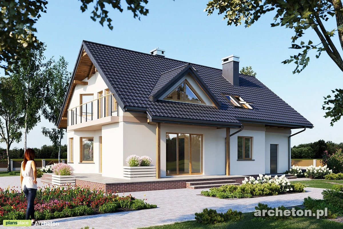 Familienhaus Grundriss mit großen Küche mit Erker und Garage - 39182R - 2