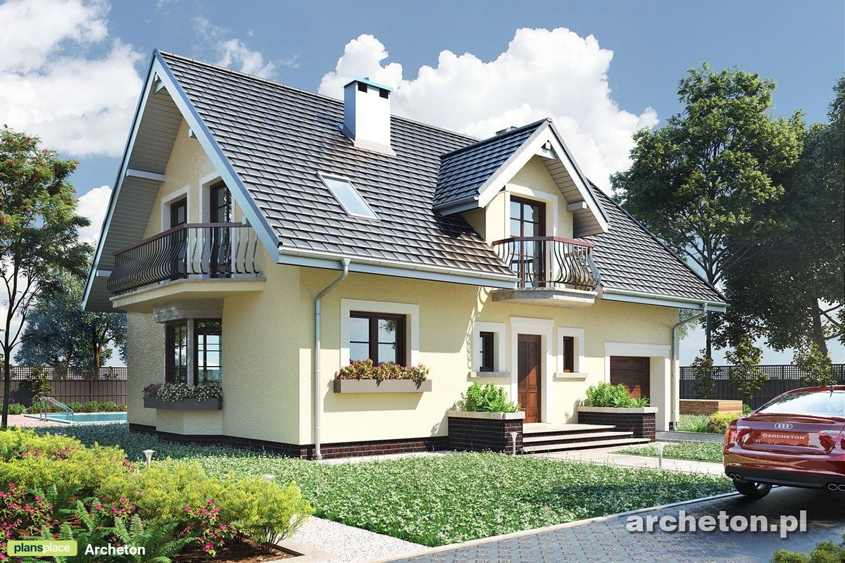 Landhaus mit integrierten Garage, 3 Schlafzimmern und 2 Büros - 59150R