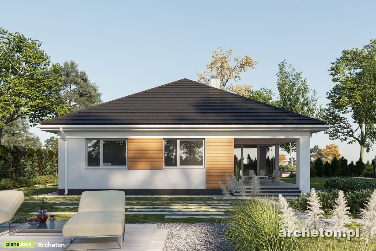 Bungalow Grundriss mit 3 Schlafzimmern, Büro und Doppelgarage - 37428R