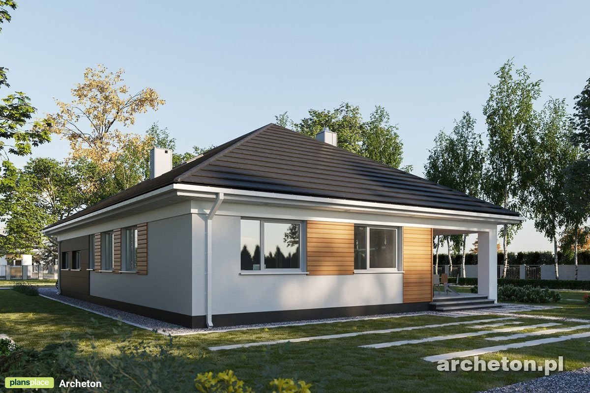 Bungalow Grundriss mit 3 Schlafzimmern, Büro und Doppelgarage - 37428R