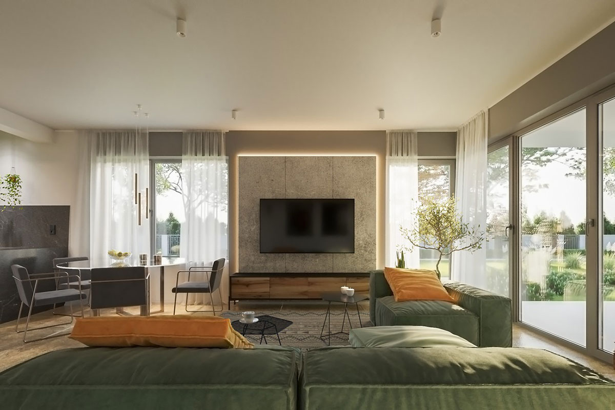 Bungalow Grundriss mit 3 Schlafzimmern, Büro und Doppelgarage - 37428R