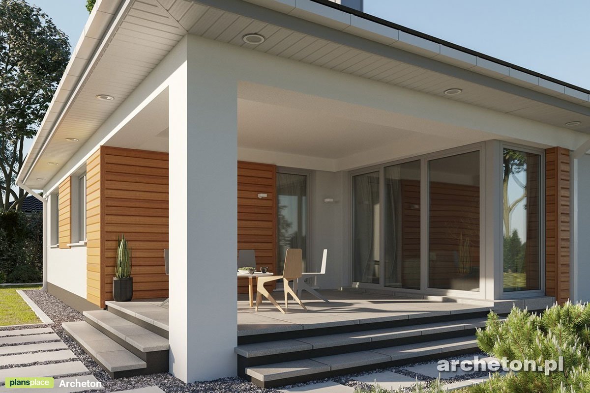 Bungalow Grundriss mit 3 Schlafzimmern, Büro und Doppelgarage - 37428R