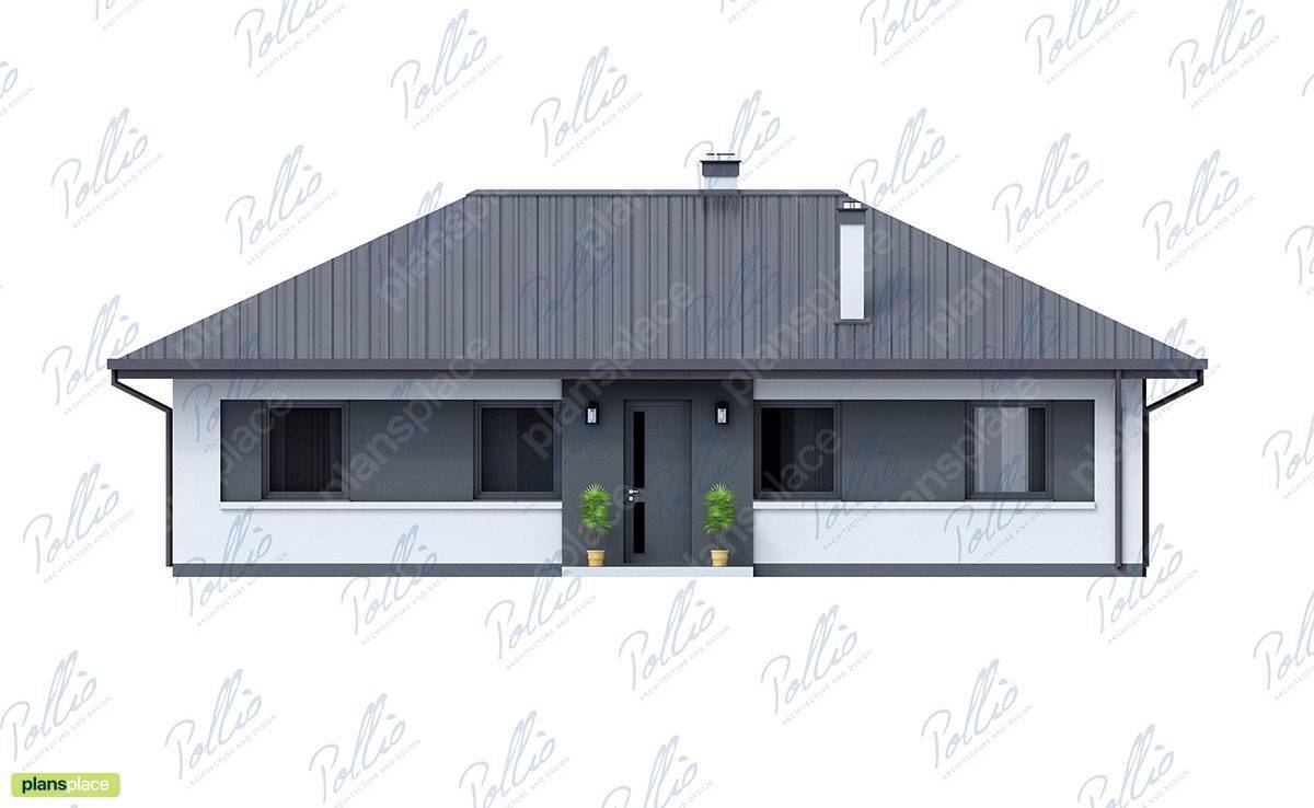 Bungalow mit Walmdach, Kamin und 3 Schlafzimmern - 14245C