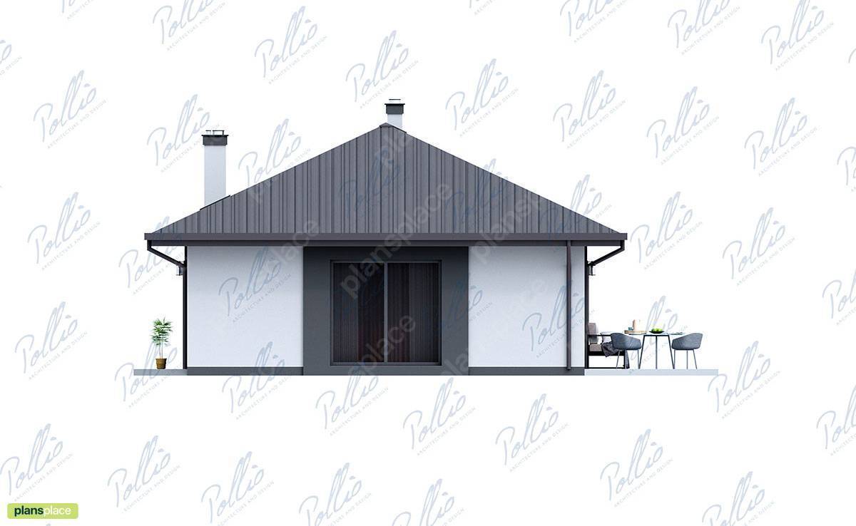 Bungalow mit Walmdach, Kamin und 3 Schlafzimmern - 14245C