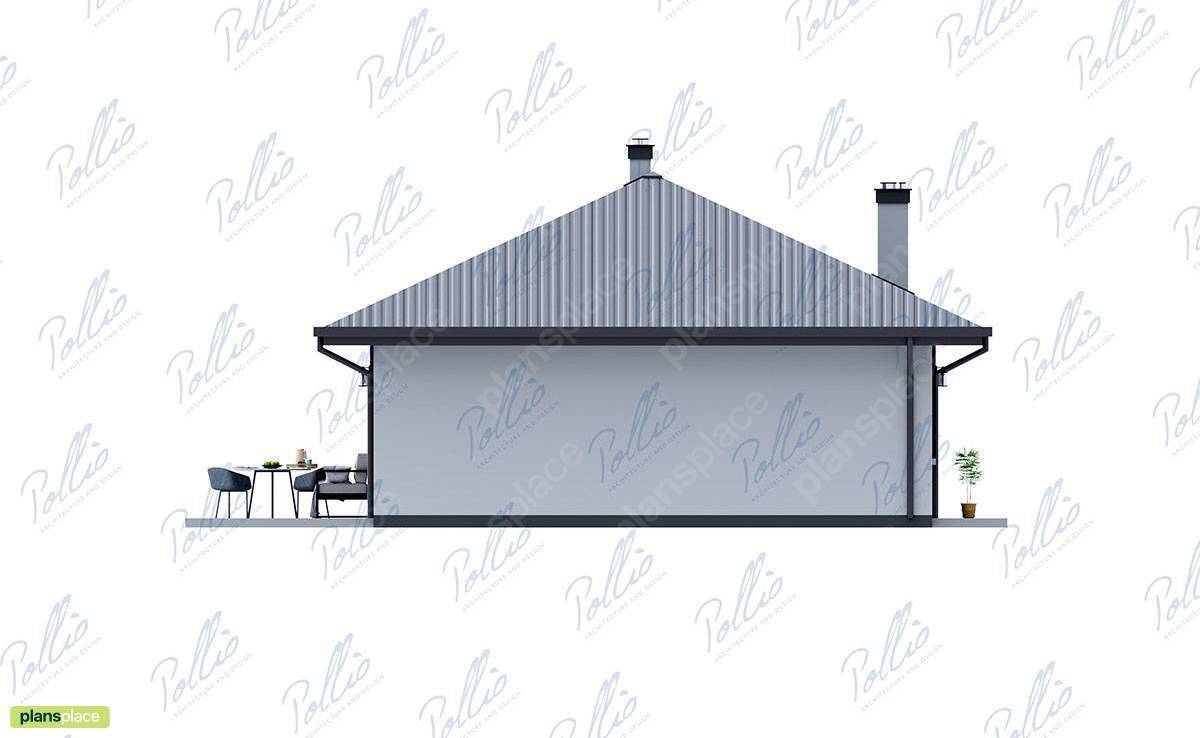 Bungalow mit Walmdach, Kamin und 3 Schlafzimmern - 14245C