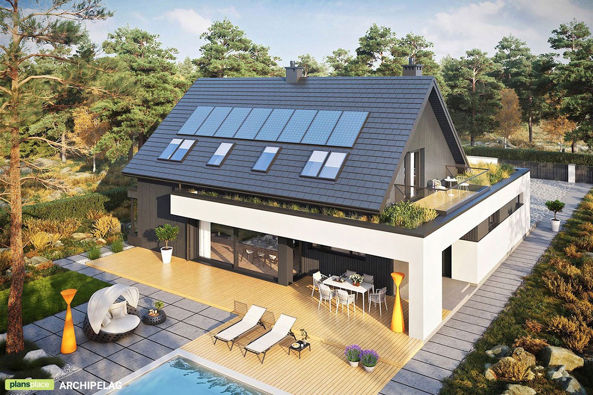 Modernes 1,5-geschossiges Satteldachhaus mit Doppelgarage - 14513R