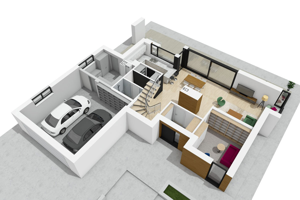 Modernes 1,5-geschossiges Satteldachhaus mit Doppelgarage - 14513R