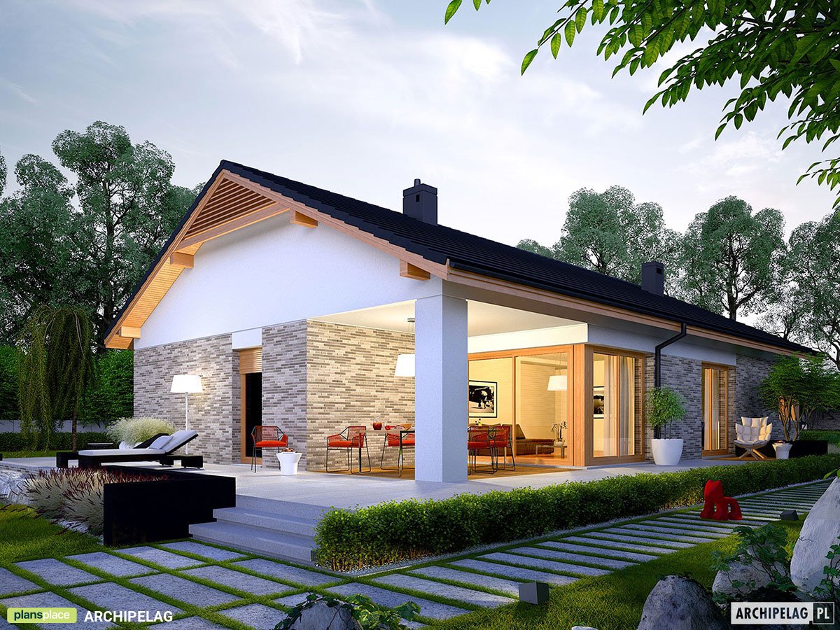 Bungalow mit eine Doppelgarage und zwei Kaminen - 39992R