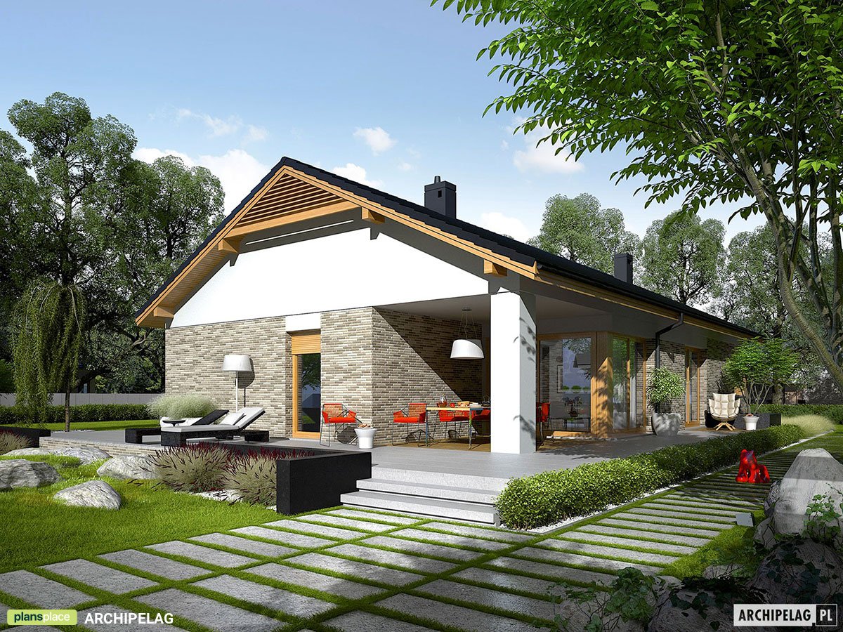 Bungalow mit eine Doppelgarage und zwei Kaminen - 39992R
