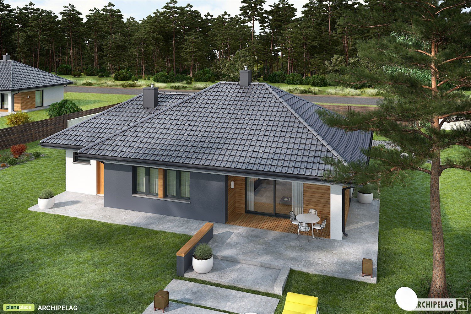 Kleines Haus mit Veranda, 3 Schlafzimmern und Garage - 48655R