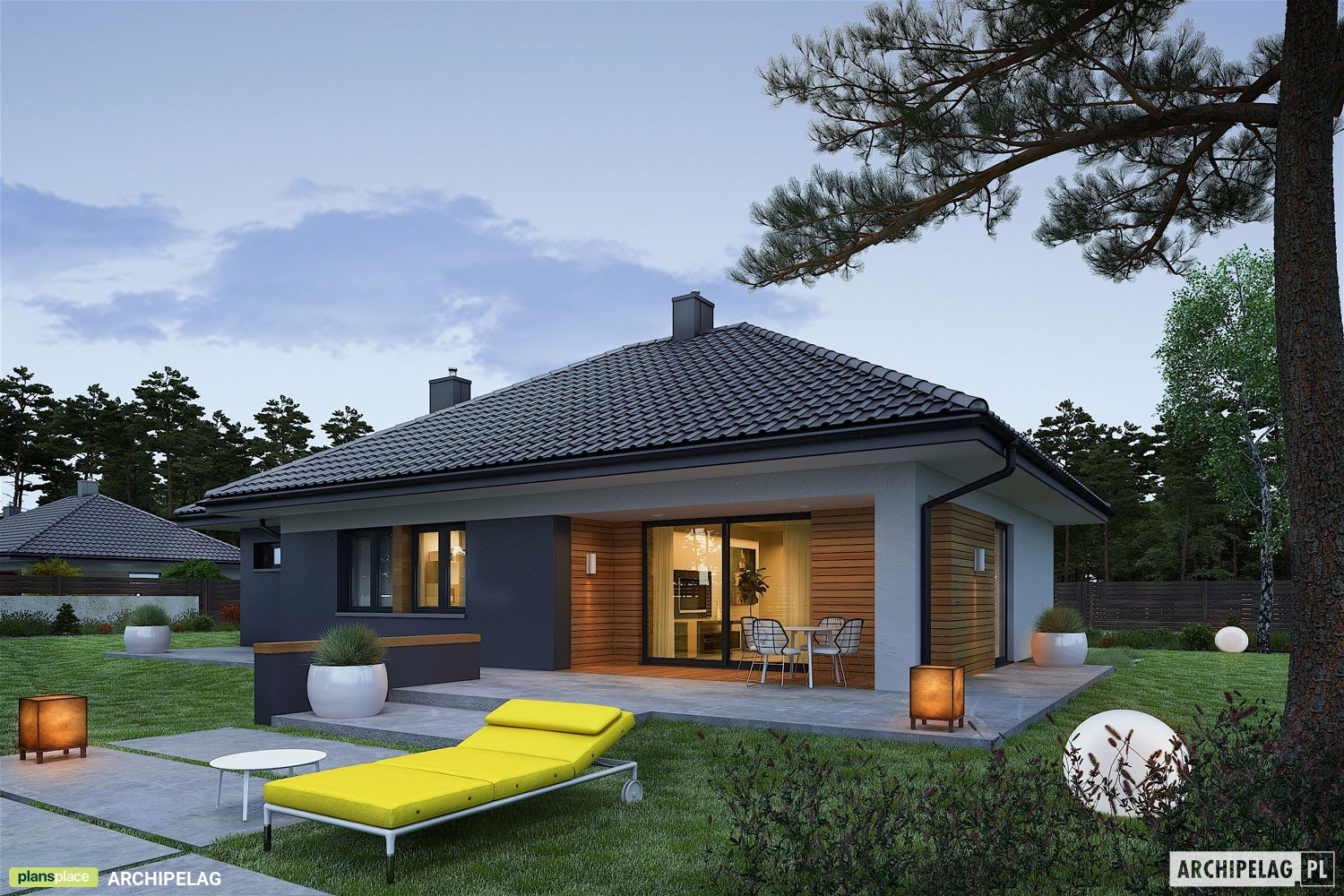 Kleines Haus mit Veranda, 3 Schlafzimmern und Garage - 48655R