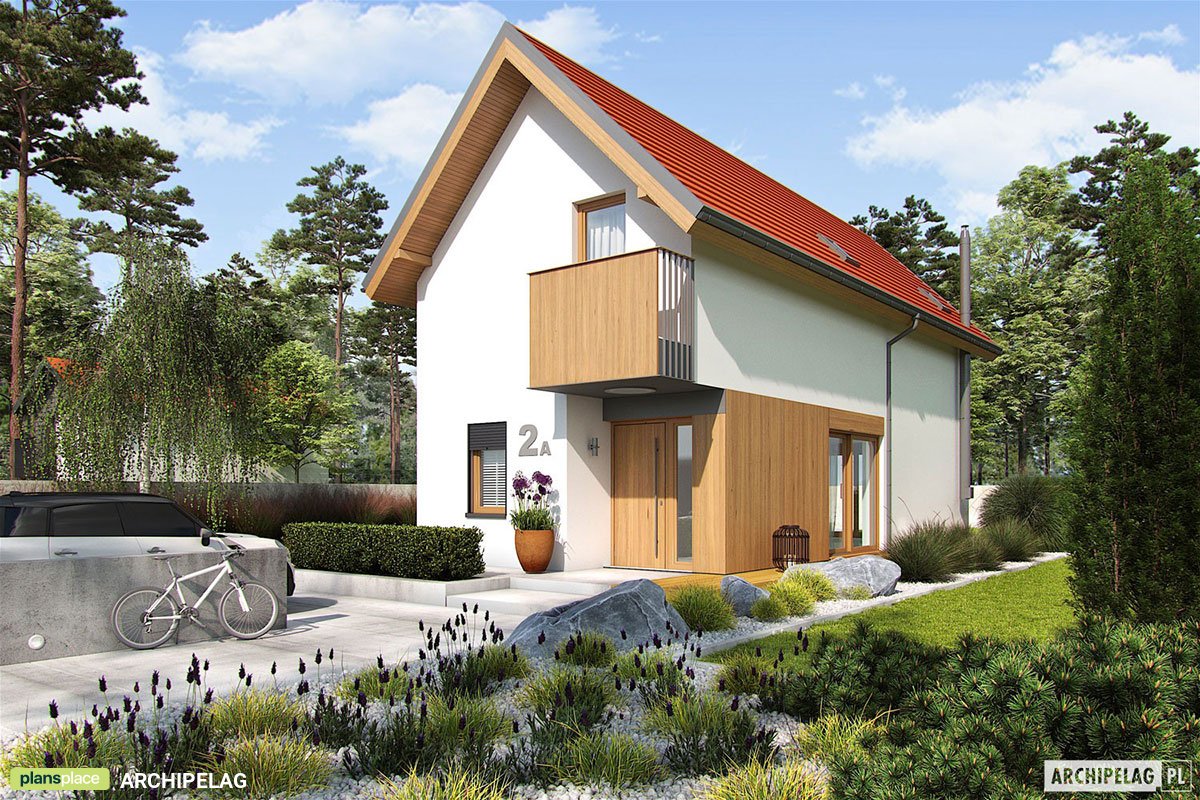 Kleines Eineinhalbgeschossiges Haus für schmale Grundstück - 63953R - 2