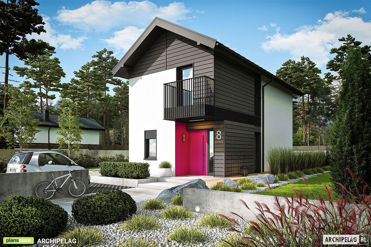 Kleines, Einfaches 2-geschossiges Haus für schmale Grundstück  - 98319R