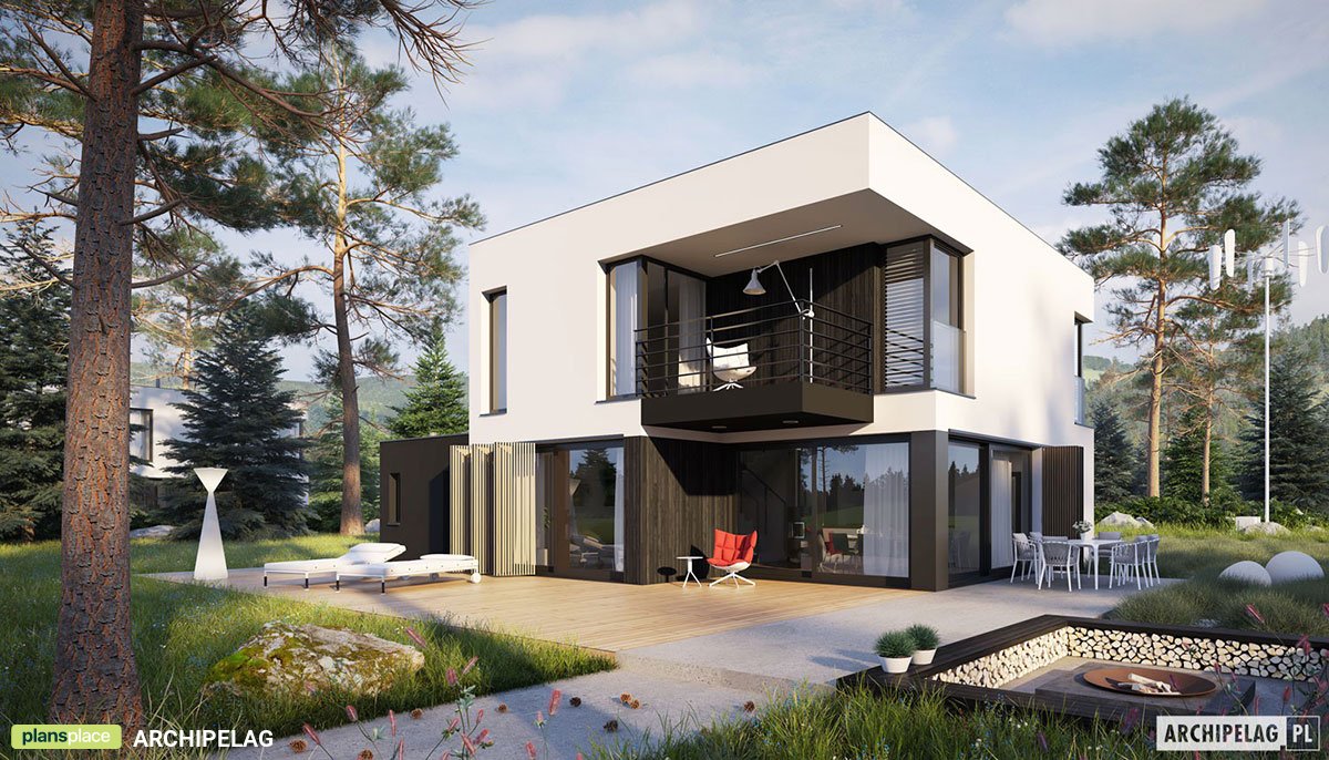Moderne Bauhausvilla mit Flachdach, 3 Zimmern und Garage - 13725R - 2