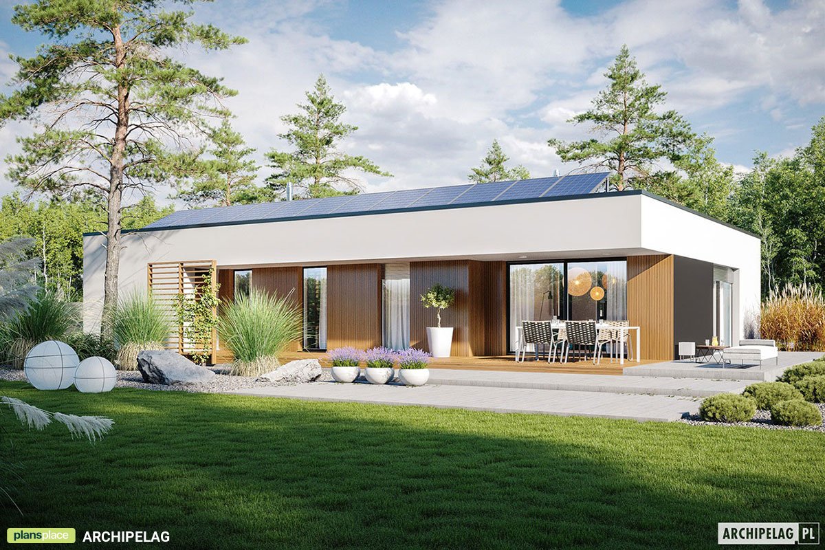 Bungalow im Bauhausstil mit Garage und 3 Zimmern - 33272R