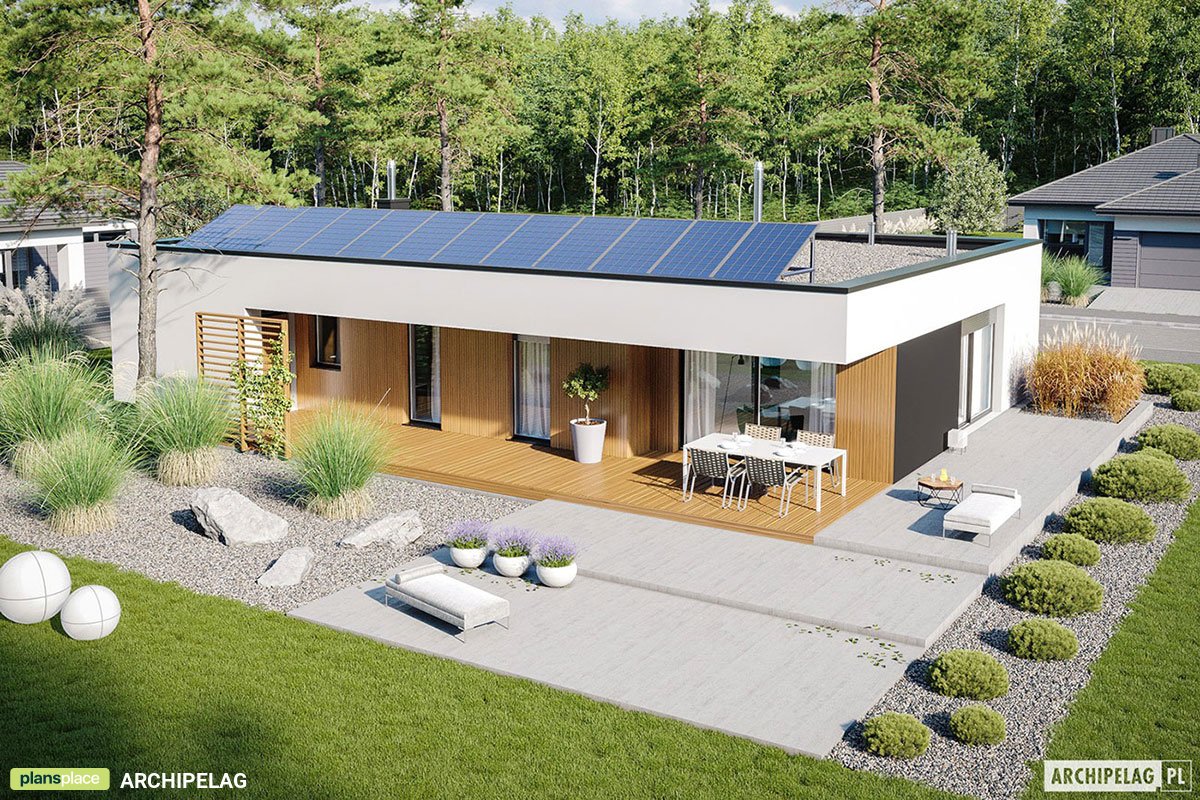 Bungalow im Bauhausstil mit Garage und 3 Zimmern - 33272R