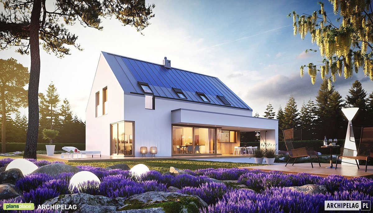 Modernes Haus im Scheunenstil mit Kamin und Doppelgarage - 78834R