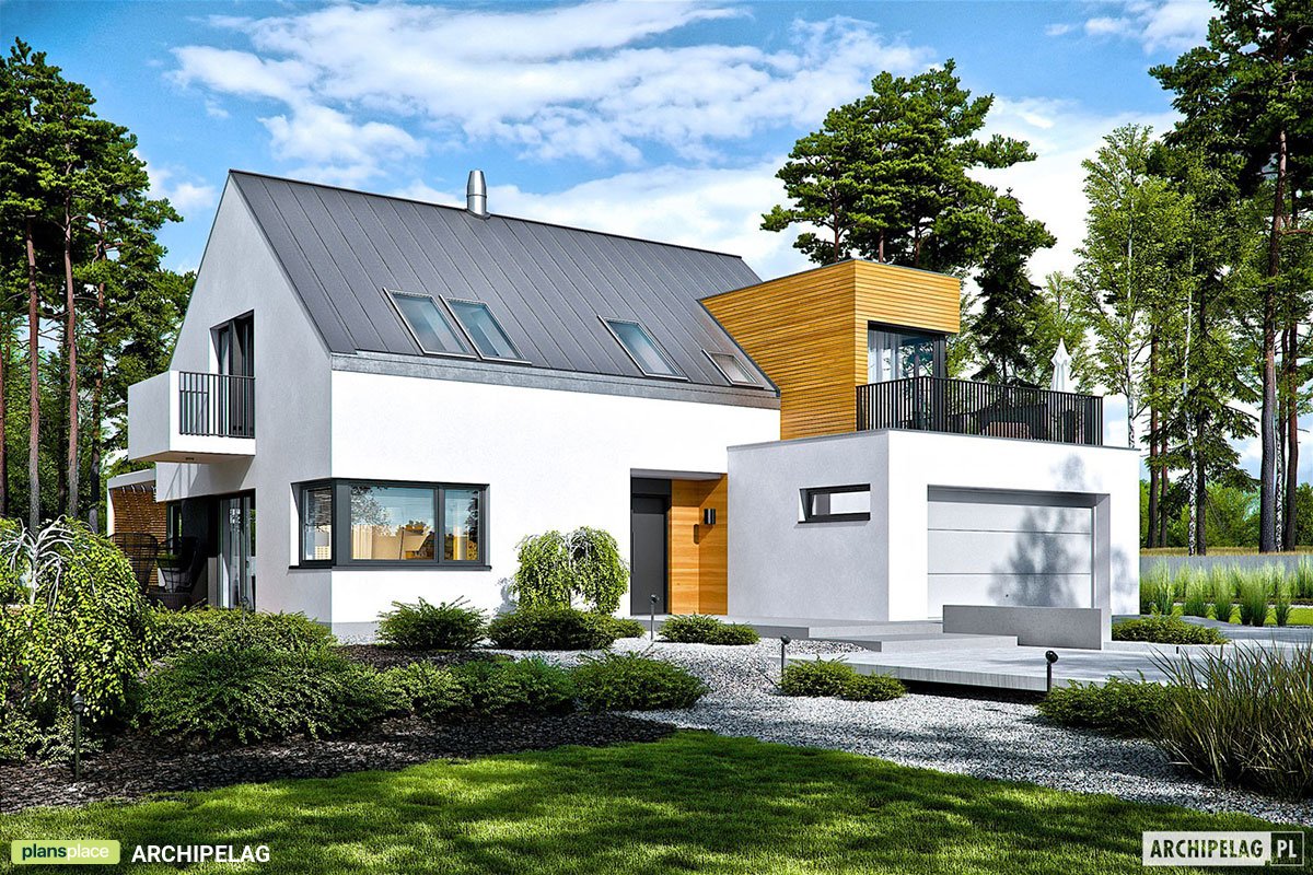 Einfamilienwohnhaus mit großen Veranda, Dachterrasse und Garage - 23179R - 2