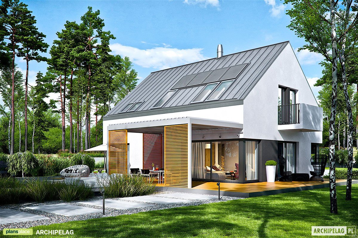 Einfamilienwohnhaus mit großen Veranda, Dachterrasse und Garage - 23179R