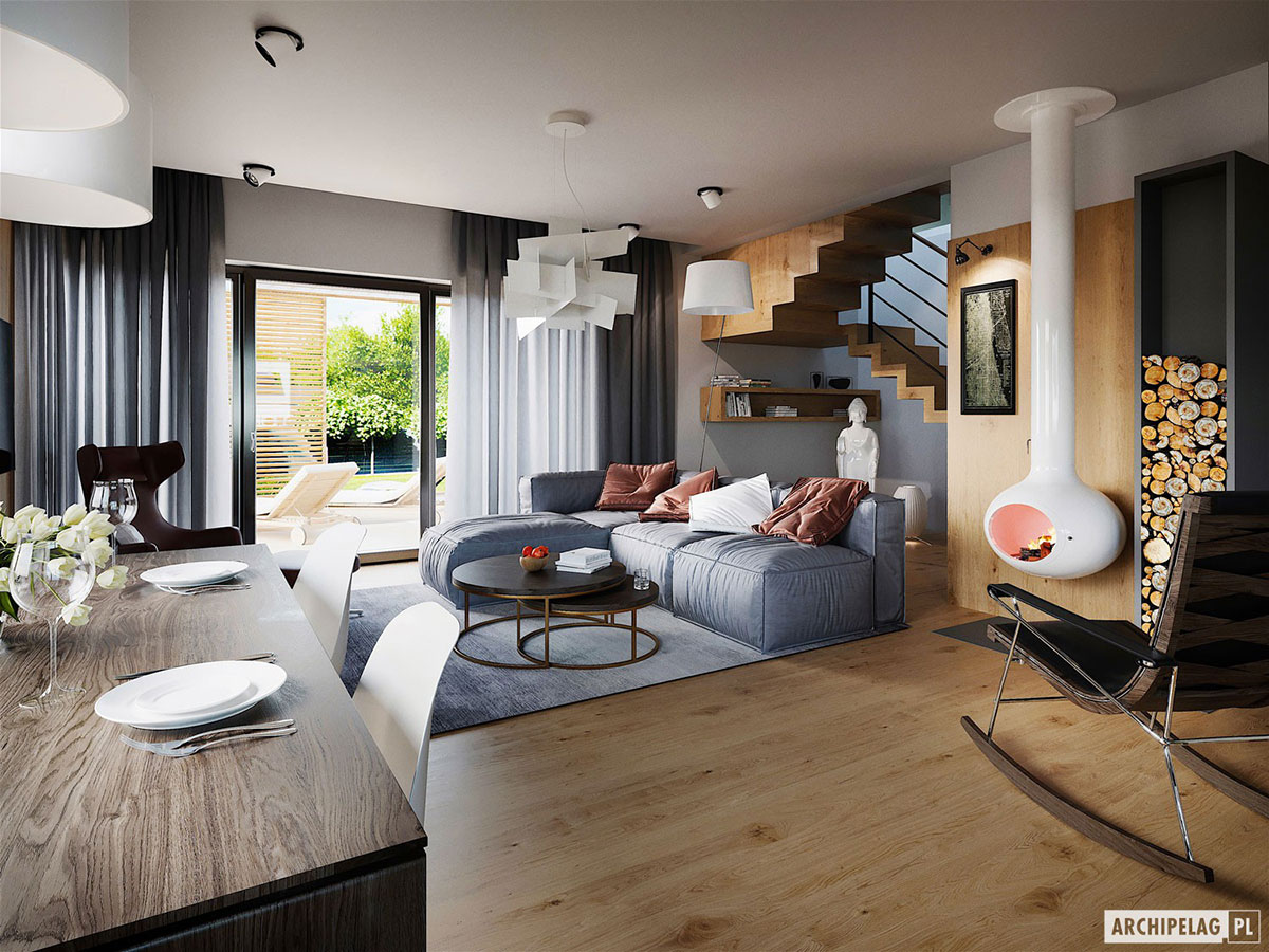 Einfamilienwohnhaus mit großen Veranda, Dachterrasse und Garage - 23179R
