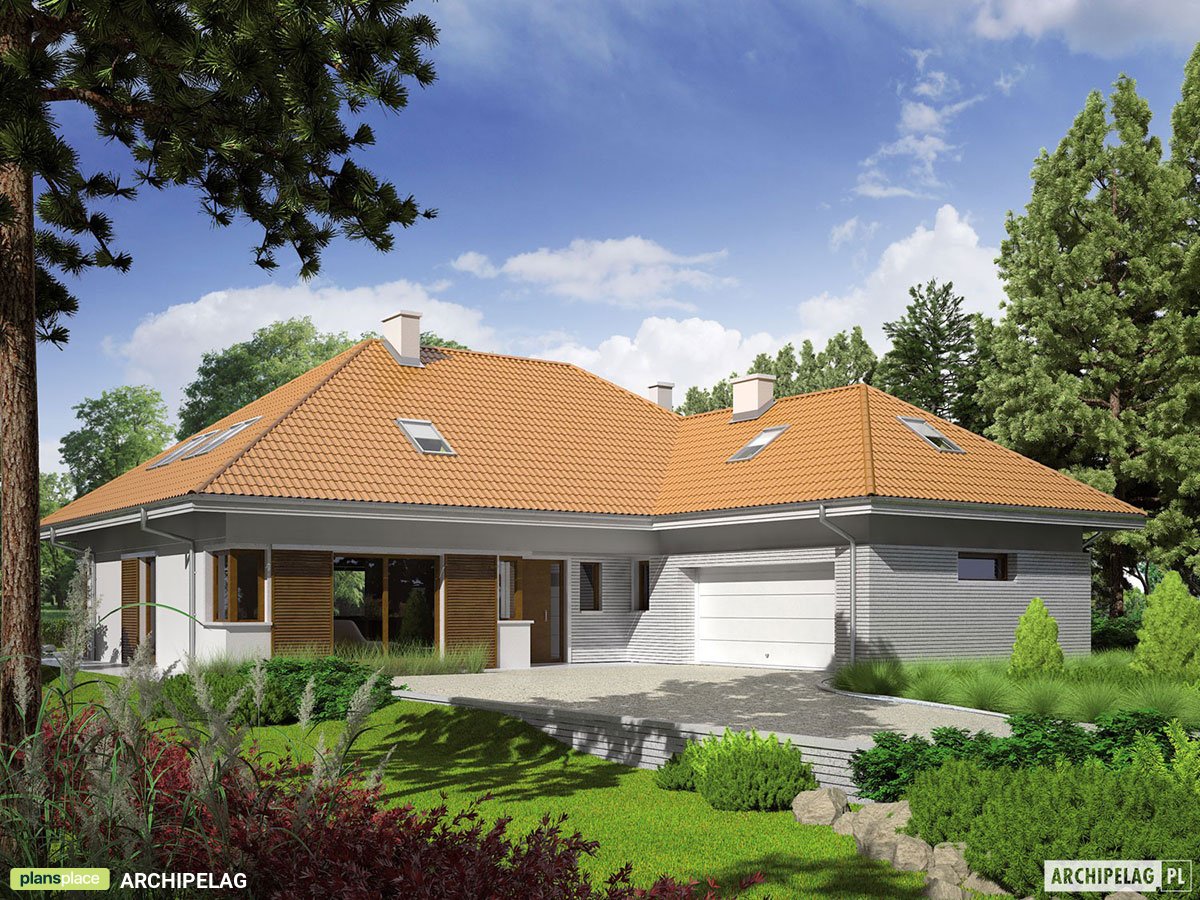 Haus in L-Form mit Dachgeschoss und Schlafzimmer im Erdgeschoss - 92731R