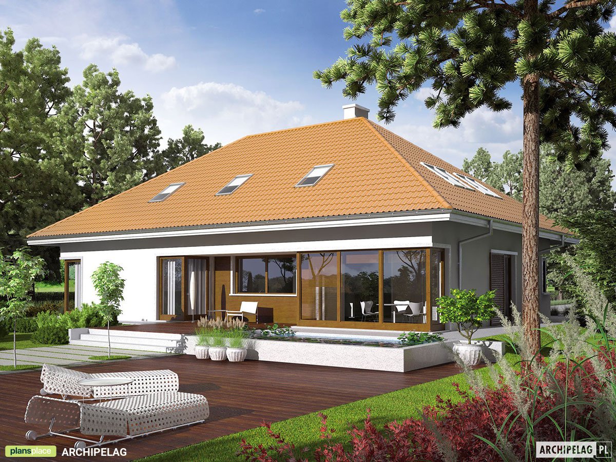 Haus in L-Form mit Dachgeschoss und Schlafzimmer im Erdgeschoss - 92731R - 2